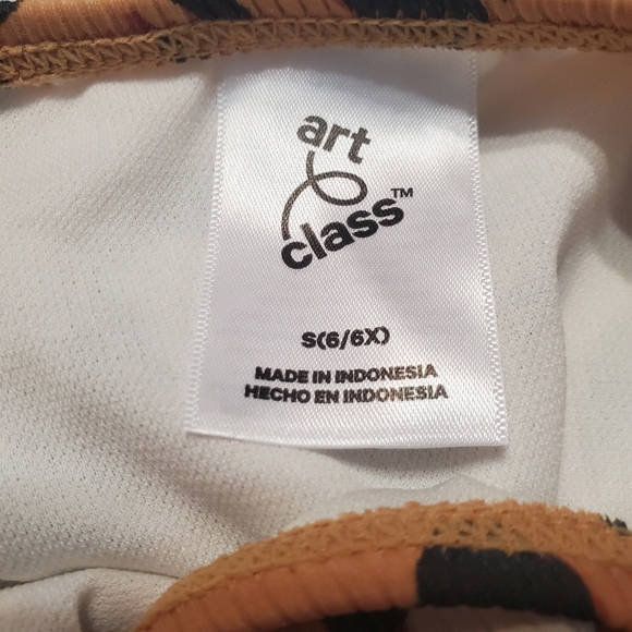 NWT Art Class Girl's Leopard Ribbed Twist Tie 1 PC Monokini Swimsuit S 6/6X - Picture 6 of 8